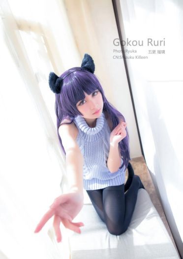 黑猫露背毛衣Ver. 超萌cosplay写真