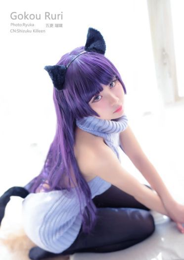 黑猫露背毛衣Ver. 超萌cosplay写真