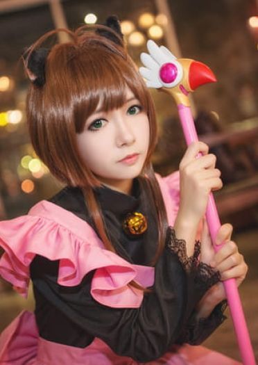 魔卡少女樱 黑猫女仆Cosplay