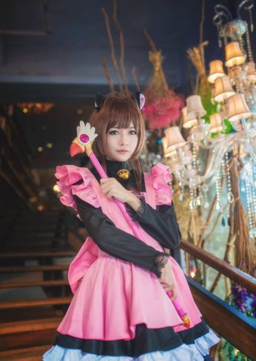 魔卡少女樱 黑猫女仆Cosplay
