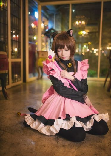 魔卡少女樱 黑猫女仆Cosplay