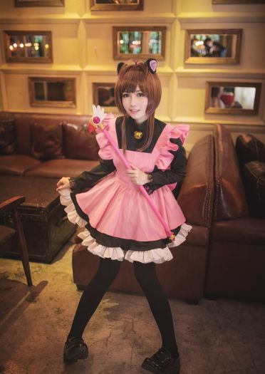 魔卡少女樱 黑猫女仆Cosplay