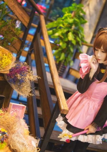 魔卡少女樱 黑猫女仆Cosplay