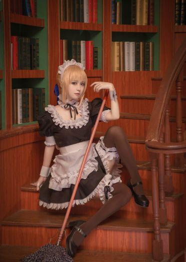 fate/stay night saber&远坂凛 女仆 cos