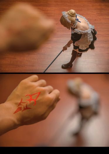 fate/stay night saber&远坂凛 女仆 cos