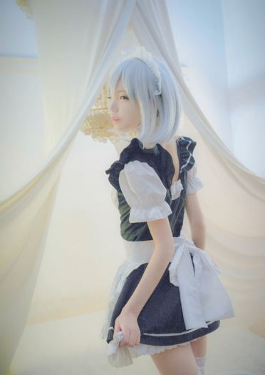 约会大作战 鸢一折纸 女仆装cosplay(1)