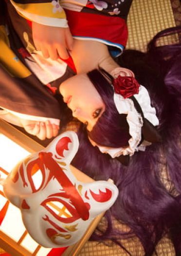 我的妹妹不可能那么可爱 黑猫和服 五更琉璃 cosplay(1)