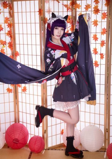 我的妹妹不可能那么可爱 黑猫和服 五更琉璃 cosplay(1)
