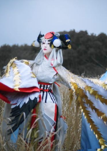 阴阳师姑获鸟 金銮鹤羽皮肤cos