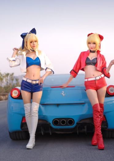 吾王和暴君 我选法拉利 fgo 尼禄&saber cosplay