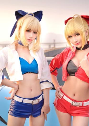 吾王和暴君 我选法拉利 fgo 尼禄&saber cosplay