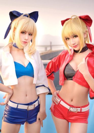 吾王和暴君 我选法拉利 fgo 尼禄&saber cosplay