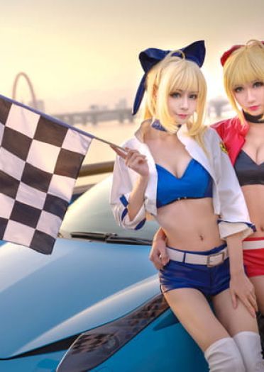 吾王和暴君 我选法拉利 fgo 尼禄&saber cosplay