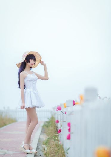 我的妹妹不可能那么可爱 五更琉璃黑猫白裙COS