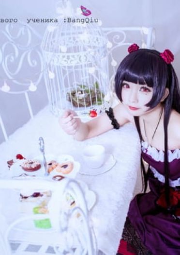 五更琉璃黑猫 日常室内写真cos