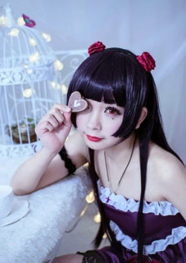 五更琉璃黑猫 日常室内写真cos