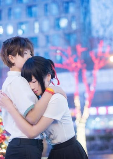 你的名字 宫水三叶&立花泷 cosplay(1)