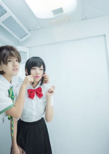 你的名字 宫水三叶&立花泷 cosplay(1)