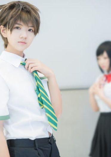 你的名字 宫水三叶&立花泷 cosplay(1)