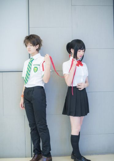 你的名字 宫水三叶&立花泷 cosplay(1)