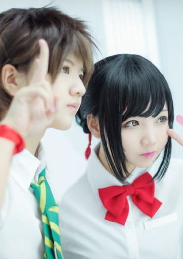 你的名字 宫水三叶&立花泷 cosplay(1)