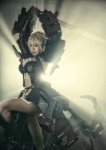 超帅黑saber Saber alterCOSPLAY