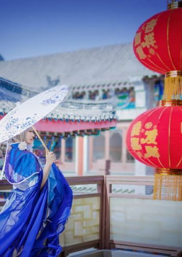 VOCALOID 洛天依 冬至芍药 cosplay(1)