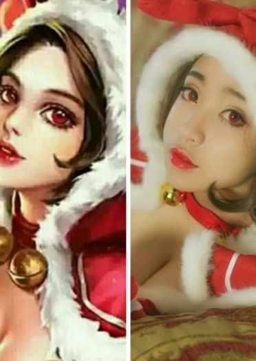 貂蝉 圣诞恋歌 王者荣耀 cos正片