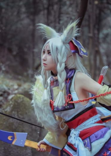 用足，胴造，备弓，起弓，拉弓，会，离，残心---阴阳师白狼