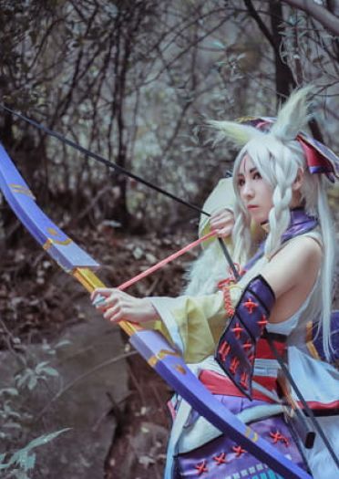 用足，胴造，备弓，起弓，拉弓，会，离，残心---阴阳师白狼