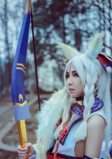 用足，胴造，备弓，起弓，拉弓，会，离，残心---阴阳师白狼