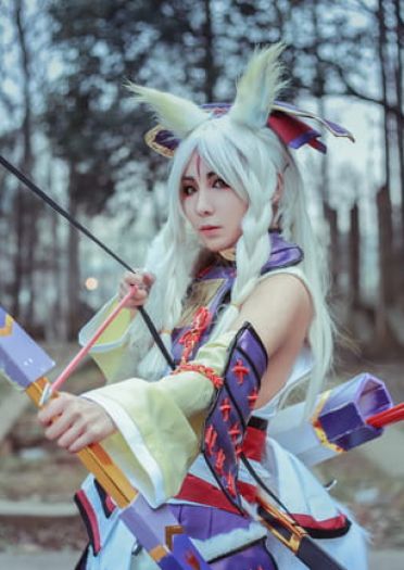 用足，胴造，备弓，起弓，拉弓，会，离，残心---阴阳师白狼