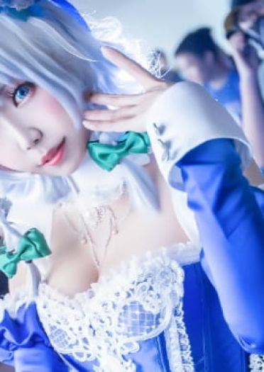 十六夜咲夜蓝宝石礼服COS