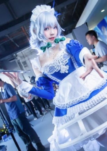 十六夜咲夜蓝宝石礼服COS