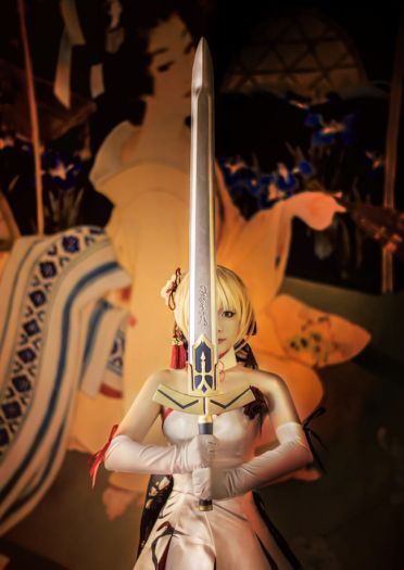 FGO 仙鹤礼装 Saber 阿尔托利亚 COS