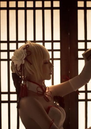 FGO 仙鹤礼装 Saber 阿尔托利亚 COS