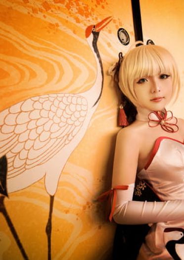 FGO 仙鹤礼装 Saber 阿尔托利亚 COS