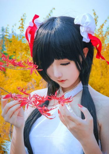 约会大作战 时崎狂三·纯白旗袍 COS