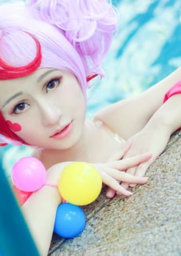 小乔缤纷独角兽cos