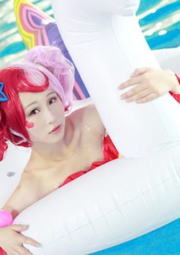 小乔缤纷独角兽cos