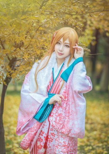 刀剑神域 亚丝娜·新年和服 COS