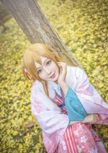 刀剑神域 亚丝娜·新年和服 COS