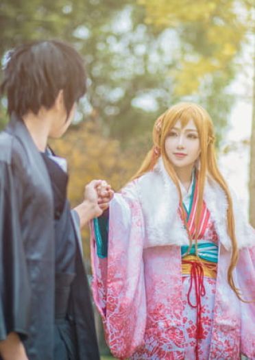 刀剑神域 亚丝娜·新年和服 COS