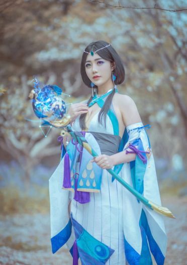 阴阳师 八百比丘尼·苍之雀羽 COS