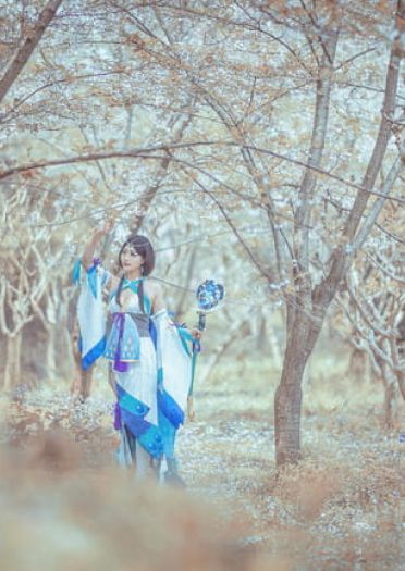 阴阳师 八百比丘尼·苍之雀羽 COS