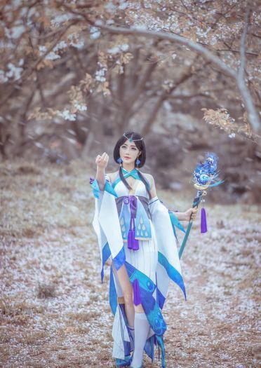 阴阳师 八百比丘尼·苍之雀羽 COS