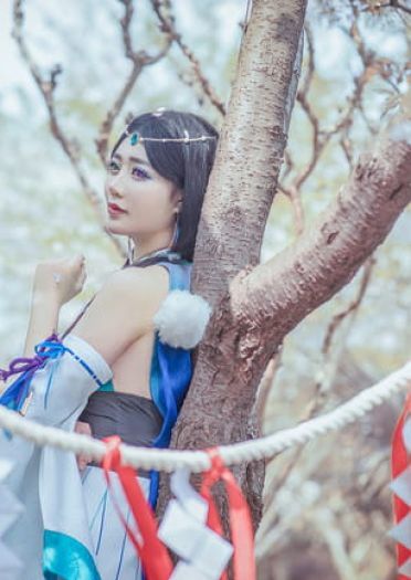 阴阳师 八百比丘尼·苍之雀羽 COS