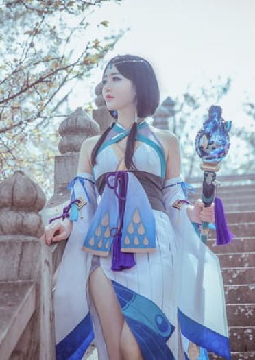 阴阳师 八百比丘尼·苍之雀羽 COS