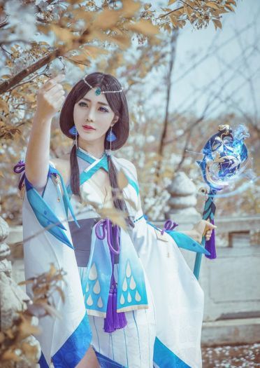 阴阳师 八百比丘尼·苍之雀羽 COS