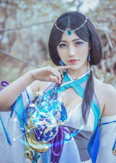 阴阳师 八百比丘尼·苍之雀羽 COS